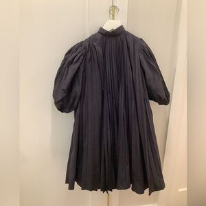 Elegant Plum Taffeta Pleated Dress size 9/10